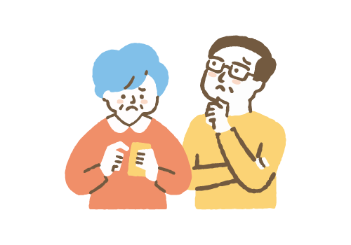 スマホを持っていない方や
操作が苦手な方への情報の届け方は？イメージイラスト